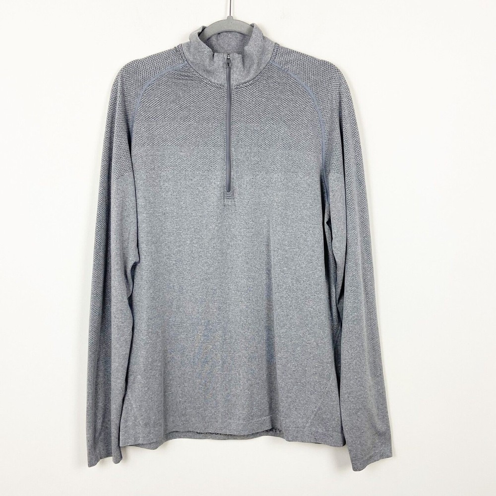 Lululemon Metal Vent Tech 1/4 Zip Pullover Men's Sz Large Long Sleeve Gym Top